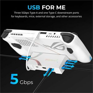 Sabrent USB Type-C 6-Port Docking Station - for Display Screen, Keyboard, Mouse, Flash Drive, Smartphone, Tablet, Notebook