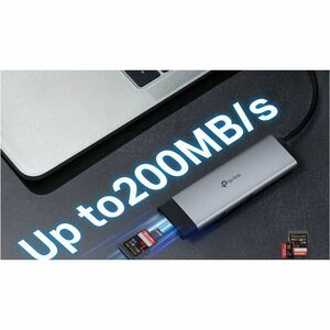 TP-Link UH7020C USB-Typ C Docking Station für Desktop-PC, Tablet-PC, Smartphone, Notebook - Ladefunktion - Speicherkartenl