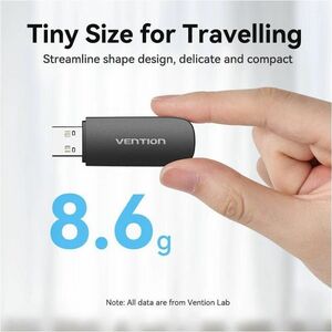 Vention CLEB0 Flash Drive/Flash Card Reader - USB 2.0 Type A - 1 - 512 GB Flash Drive - 480 MB/s - SD, microSDHC, SDHC, SD