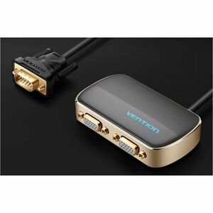 Vention DBABF Signal Splitter for Projector - Acrylonitrile Butadiene Styrene (ABS), Aluminium Alloy - Black - 1920 x 1080