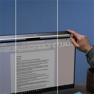 Trust Monitorlicht - Schwarz - An Monitor montierbar - LED Glühbirne - Warm, Weiß - Aluminium, Gummi für LCD-Monitor, Work