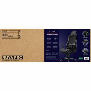 Trust GXT 721 Gaming-Stuhl - Metall, HDF-Polsterung (High Density Foam), Holz, Aluminium - Schwarz