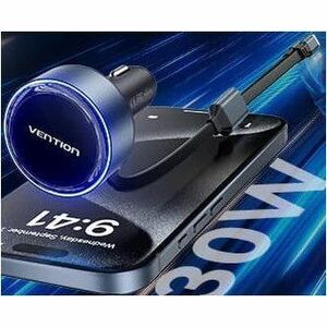 Vention FFO 60 W Auto Adapter - Box - For iPhone - 12 V DC, 24 V DC Input - 5 V DC, 9 V DC, 12 V DC, 15 V DC, 20 V DC Outp