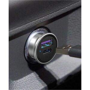 Vention FFFHO 30 W Auto Adapter - Box - Universal Adapter - 1 USB - 1 USB Type-C - For Smartphone, iPhone - 12 V DC, 24 V 