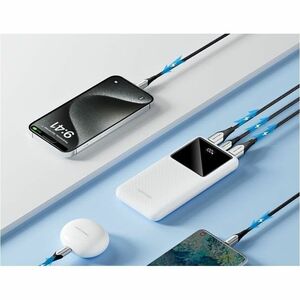Vention FHK Power Bank - White - For Electric Toothbrush, Desk Lamp, USB Fan, Wireless Earphone, Smartwatch, iPhone - 1 x 