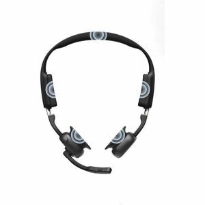 Shokz OpenMeet Wireless Open-ear, Over-the-head, On-ear, Over-the-ear Stereo Earset - Black - Binaural - Open - 3000 cm - 