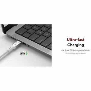 LinQ ProCable 30 cm USB4 Data Transfer Cable - Cable for External Hard Drive, Docking Station, Notebook, Monitor, Smartpho