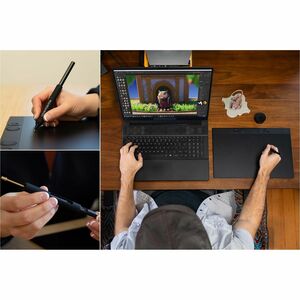 Wacom Intuos Pro Small - Graphics Tablet - 5080 lpi Wired/Wireless - Bluetooth - 8192 Pressure Level - Pen - PC, Mac - Black