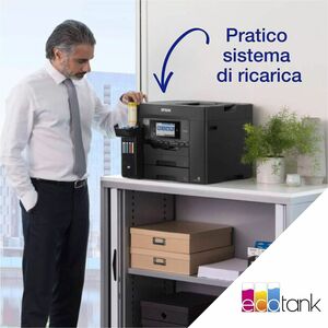 Stampante multifunzione a getto di inchiostro Epson ET-5805 Wireless EcoTank - Colore - Nero - Fotocopiatrice/Fax/Stampant