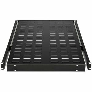 Tripp Lite series SmartRack SRSHELF4PSLVENT 1U Rack-mountable Rack Shelf for Data Center, Server, LAN Switch - Black Powde