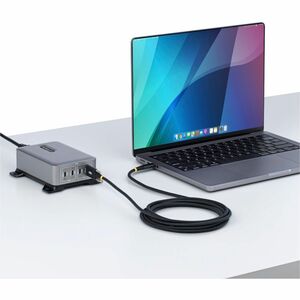 StarTech.com 10ft (3m) USB-C Charging Cable, Side Screw Locking, 240W (5A) PD EPR, Silicone Jacket w/Braid, Rugged USB 2.0