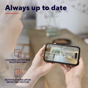 Trust SmartHome IPCAM-2900 3 Megapixel Indoor Network Camera - Colour - White - 8 m Night Vision - 2304 x 1296 Fixed Lens 