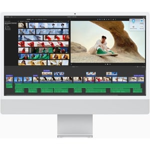 24-inch iMac with Retina 4.5K display: Apple M4 chip with 10‑core CPU and 10‑core GPU, 16GB, 512GB SSD - Silver