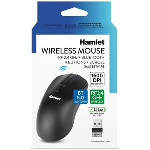 <span style="color: rgb(64, 64, 64);">Hamlet Mouse Ottico 1600Dpi Wireless 2,4Ghz + Bluetooth 5.0 con batterie ricaricabil