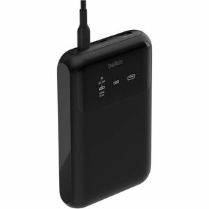 Belkin BoostCharge Pro Power Bank - Black - For Universal, Smartphone, Tablet PC, Notebook, iPad, iPad Pro, iPad mini, Mac
