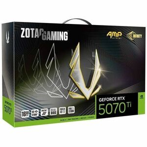 Zotac NVIDIA GeForce RTX 5070 Ti Graphic Card - 16 GB GDDR7 - 7680 x 4320 - 2.51 GHz Core - 256 bit Bus Width - PCI Expres