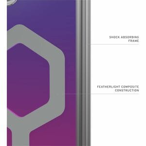 Urban Armor Gear Plyo Rugged Case for Samsung Galaxy S25 Ultra Smartphone - Purple Pink Ombre - Shock Absorbing, Drop Resi