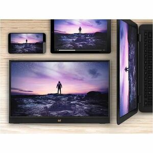 ViewSonic VA1653 16 Inch 1080p FHD IPS Portable Monitor with Eye Care, Built-in Stand, USB C, Mini HDMI, and Protective Ca