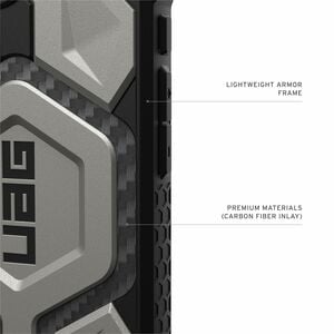 Urban Armor Gear Monarch Pro Rugged Case for Apple iPhone 16e Smartphone - Hex Pattern - Titanium - Shock Absorbing, Drop 