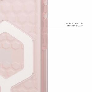 Urban Armor Gear Essential Armor Rugged Case for Apple iPhone 16e Smartphone - Hex Pattern - Rose - Drop Resistant, Impact