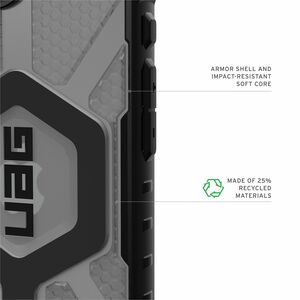 Urban Armor Gear Pathfinder Clear Case for Apple iPhone 16e Smartphone - Hex Pattern - Ash - Impact Resistant, Shock Absor