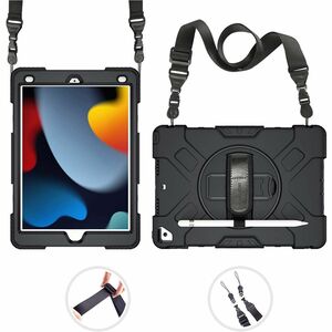 Funda rígida con soporte para iPad® de 10.2" (8ª y 9ª Gen) - Amortiguador, Resistente a Golpes, Resistente a Caídas, Resis