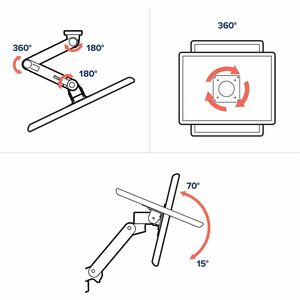 Braccio di montaggio Ergotron per Monitor, LCD display - Grigio scuro - Regolabile in altezza - 1 Schermo/i supportato/i -