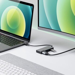 Alogic Fusion CORE USB-Typ C Docking Station - Grau, Schwarz - 1 Unterstützte Displays - 4K - 3840 x 2160 - 4 x USB-Anschl