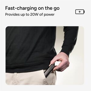 mophie POWER STATION Power Bank - Black - For iPad, iPhone, Smartphone, USB Type C Device - 1 x Type-C 20W - 5000 mAh - 20