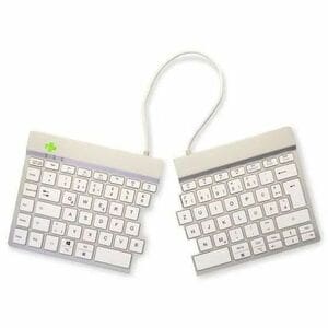 R-Go Split Break Tastatur - Kabellos Konnektivität - USB-Typ C Schnittstelle - Deutsch - QWERTZ Layout - Weiß - Schere Key