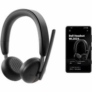 Dell Pro WL3024 Wireless On-ear, Over-the-head Stereo Headset - Microsoft Teams Certification - Siri, Google Assistant, Bi