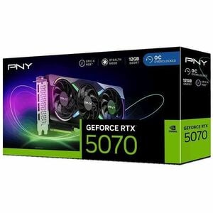PNY NVIDIA GeForce RTX 5070 Grafikkarte - 12 GB GDDR7 - Gesamthöhe - 7680 x 4320 - 2,33 GHz Core - 2,69 GHz Boost-Taktfreq