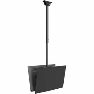 Neomounts Ceiling Mount for TV - Black - Height Adjustable - 2 Display(s) Supported - 58.4 cm to 109.2 cm (43") Screen Sup