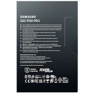 Samsung 9100 PRO 1 TB Solid State Drive - M.2 2280 Internal - PCI Express NVMe (PCI Express NVMe 5.0 x4) - Black - Desktop