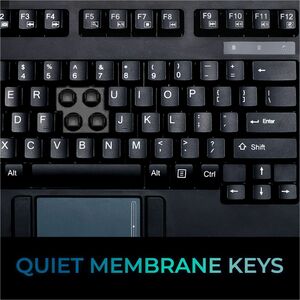 Adesso EasyTouch AKB-425UB Keyboard - Cable Connectivity - USB Interface - TouchPad - English (US) - Black - Membrane Keys
