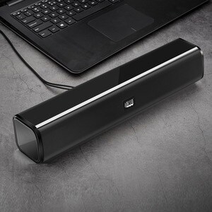 Adesso Xtream S5 2.0 Portable Sound Bar Speaker - 10 W RMS - Black - 160 Hz to 18 kHz - USB - 1