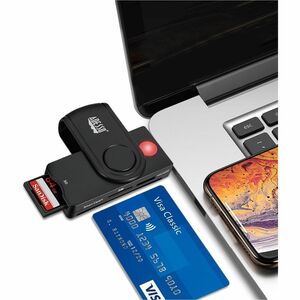 Adesso SCR-200 Contact Smart Card Reader - Black - TAA Compliant - USB 2.0