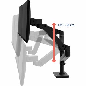Ergotron Mounting Arm for Monitor, LCD Display - Black - Height Adjustable - 2 Display(s) Supported - 68.6 cm (27") Screen