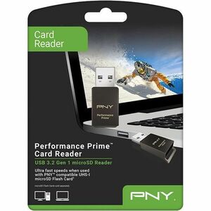 Lecteur Carte Mémoire Flash/ Disque à Mémoire Flash PNY Performance Prime - USB 3.2 (Gen 1) Type A - 200 Mo/s - microSD, m