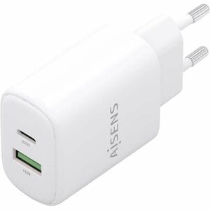 CARGADOR GAN 20W 1XUSB-C PD3.0 1XUSB-A QC3.0 BLANCO