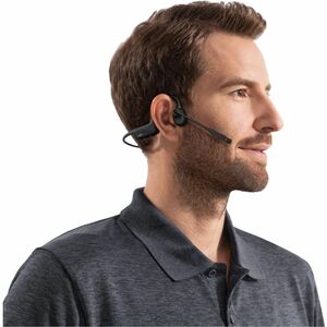 Shokz OpenMeet Sem fios Headset, Na orelha, Fixo à orelha Estéreo Fone de ouvido - Preto - Binaural - Supra-aural - 2900 c