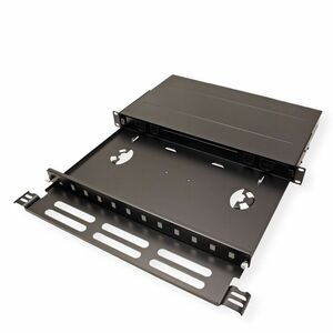 Roline 12 Anschluss/AnschlüsseGlasfaserplatte - Glasfaserleitung - Schwarz - 12 x Simplex - 12 x Duplex - 1U Hoch