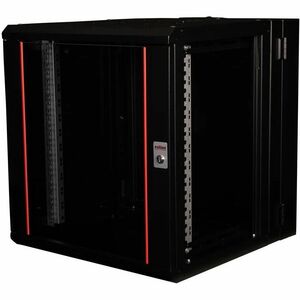 Roline 12U Wandmontierbar Geschlossener Schrank Rackschrank für Netzwerk-Geräte450 mm Rack Depth - Schwarz - Gummi, Blech,