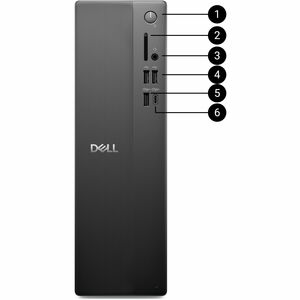 Ordinateur de bureau Dell Slim ECS1250 - Intel Core i5 14e Génération i5-14400 - 16 Go - 512 Go SSD - Slim PC - Noir - Int