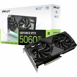 PNY NVIDIA GeForce RTX 5060 Ti Graphic Card - 8 GB GDDR7 - Full-height - 7680 x 4320 - 2.41 GHz Core - 2.57 GHz Boost Cloc