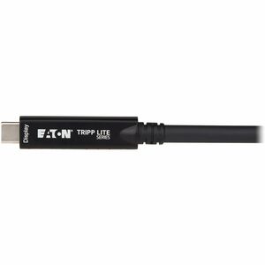 Tripp Lite series U420F-15M USB-C to USB-C Fiber Active Optical Cable, M/M, Black, 15 m (49 ft.) - 49.2 ft (15 m) Fiber Op