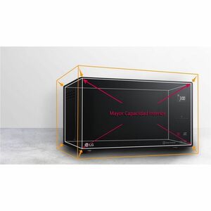 LG NeoChef MH1596DIR Uno solo Horno de microondas - Negro - 42.48L Capacidad - Microondas, Gratinado (Grill), Asar - 1.35k