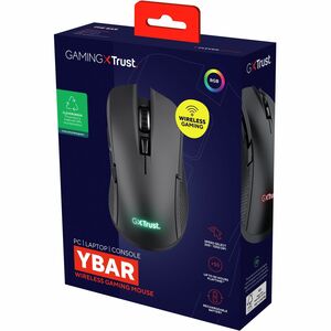 Souris de jeu Optique Trust YBAR GXT 932 - Fréquence radio - USB 2.0 Type A - 6 Bouton(s) - 6 Boutons programmables - Noir