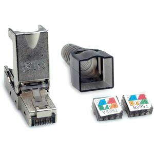 Value Network Connector - 1 x RJ-45 Network - Male - Shielding - Silver