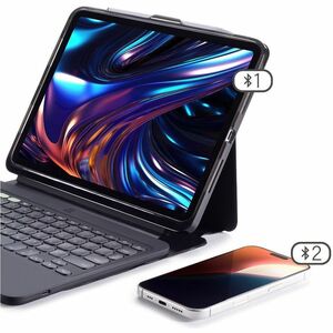 ZAGG Pro Keys Tastatur/Cover für 27,9 cm (11 Zoll) Apple iPad Pro 11 (2024) Tablet - Schwarz - Polycarbonat Körper - Sturz